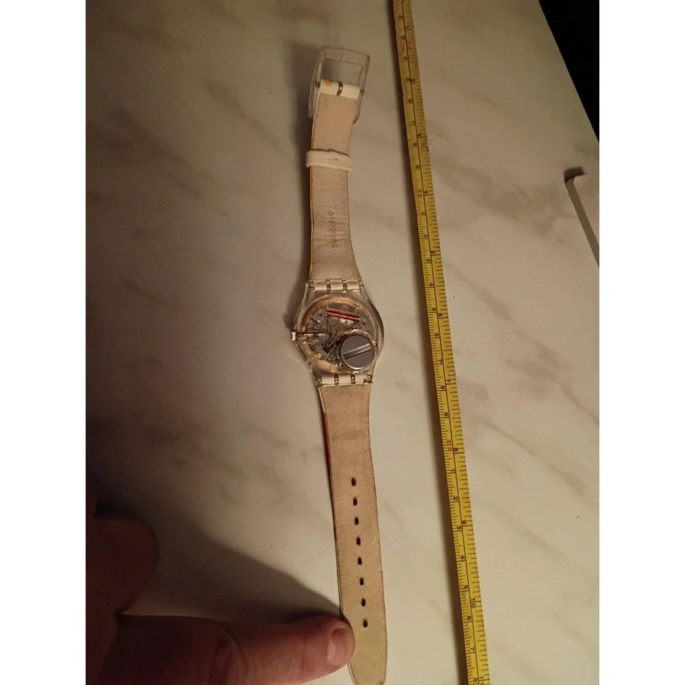 Swatch Watch JUICY HOURS GE402 Orange & Yellow Flower 2004 Needs New Battery
